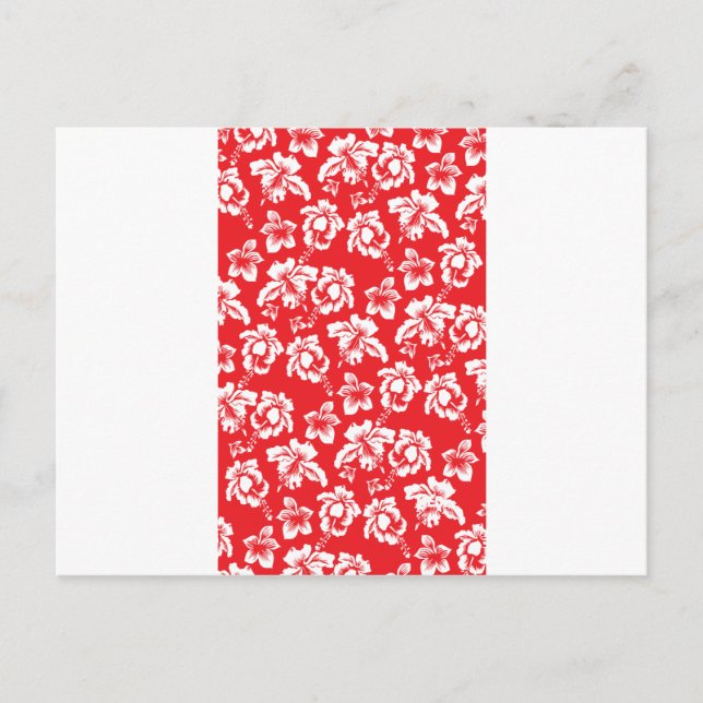 Hawaiian Red Flowers Postcard (Front)