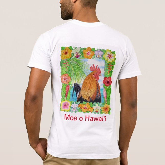 Hawaiian Rooster T-Shirt (Back)