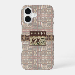 Hawaiian Sailing Canoe and Tapa Phone Case