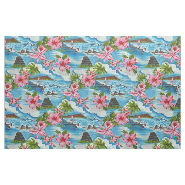 Hawaiian Scene Fabric (Fat Quarter)