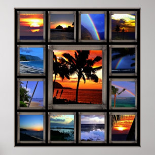 Hawaiian scenes poster