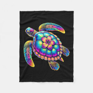 Hawaiian Sea Turtle Colorful Hawaii Vacation Fleece Blanket