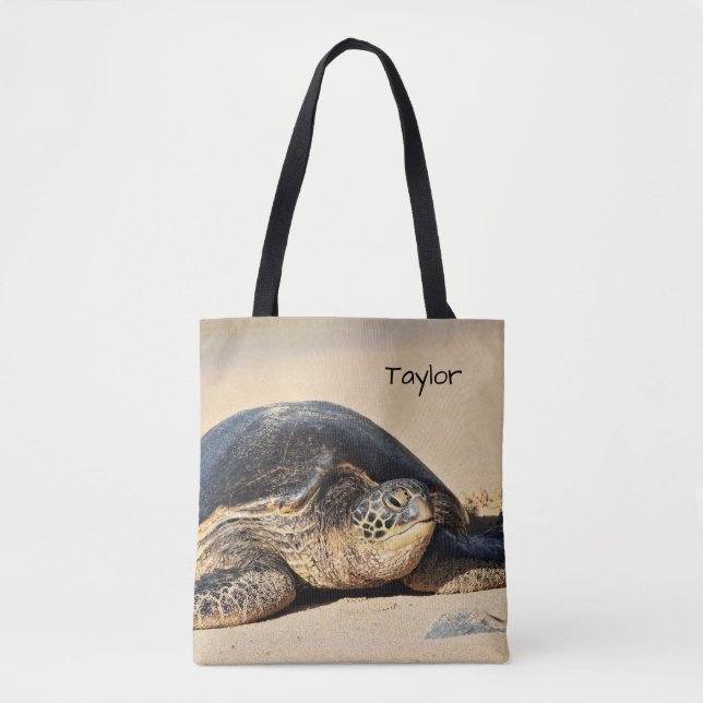 Hawaiian Sea Turtle Personalised Tote Bag (Front)