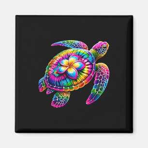 Hawaiian Sea Turtle Tie-dye Hawaii Vacation Beach Magnet
