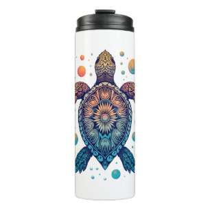 Hawaiian Sea Turtle Tie-Dye Hawaii Vacation Beach  Thermal Tumbler