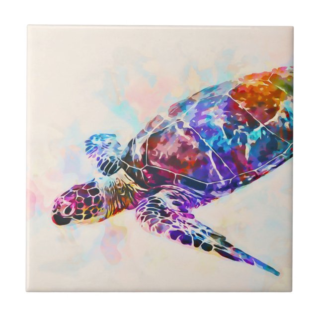 Hawaiian Sea Turtle Tile (Front)
