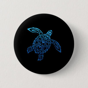 Hawaiian Sea Turtle Tribal Polynesian Pacific 6 Cm Round Badge