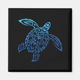 Hawaiian Sea Turtle Tribal Polynesian Pacific Magnet