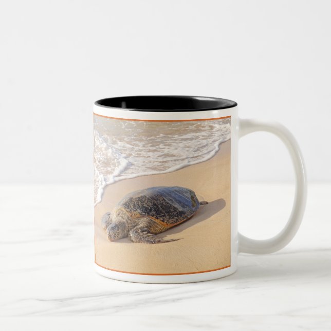 Hawaiian Sea Turtle Two-Tone Coffee Mug (Right)