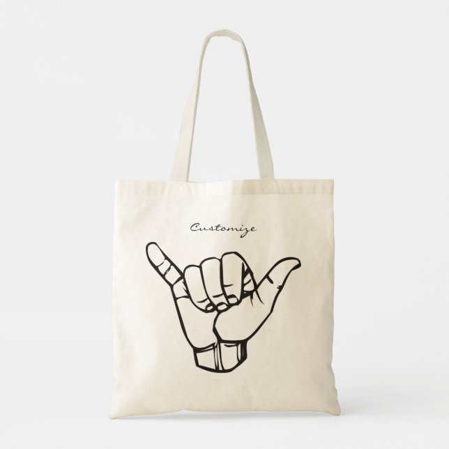 Hawaiian Shaka Brah Wave Thunder_Cov Tote Bag (Back)