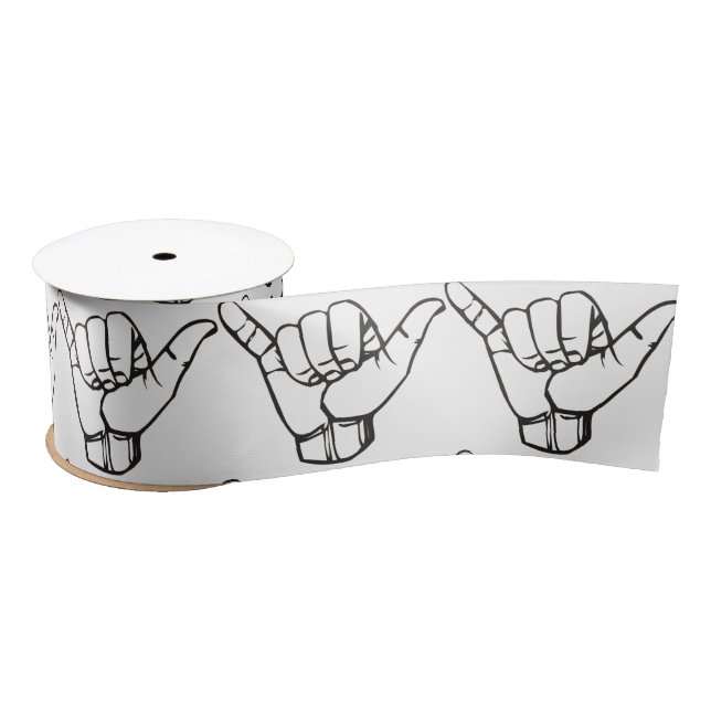 Hawaiian Shaka Brah Wave Thunder_Cove Satin Ribbon (Spool)