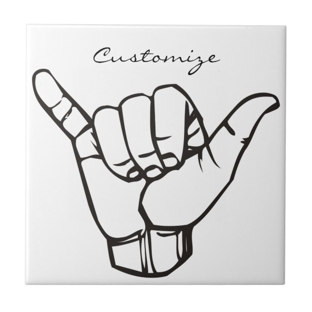 Hawaiian Shaka Brah Wave Thunder_Cove Tile (Front)