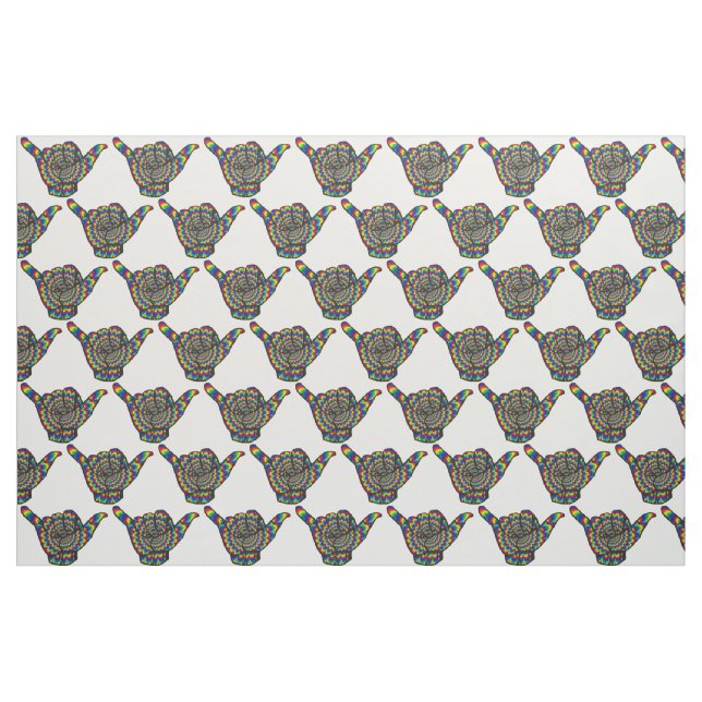 Hawaiian Shaka Psychedelic Thunder_Cove  Fabric (Fat Quarter)