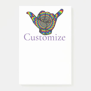 Hawaiian Shaka Psychedelic Thunder_Cove Post-it Notes