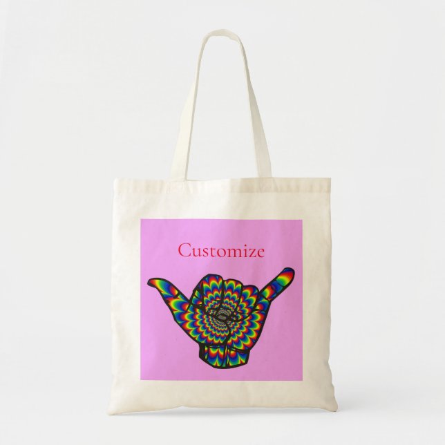 Hawaiian Shaka Psychedelic Thunder_Cove Tote Bag (Front)