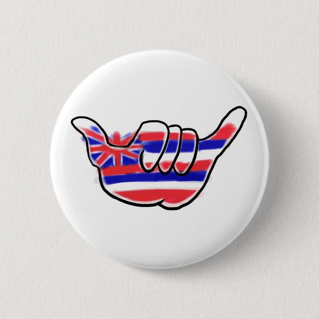 Hawaiian shaka state flag symbol button (Front)