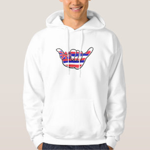 Hawaiian shaka symbol state flag guys hoodie