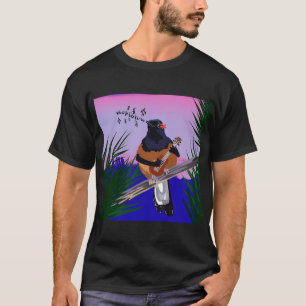 Hawaiian Shama Bird playing ukulele T-Shirt