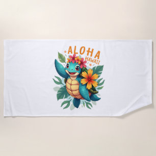 Hawaiian-Shirt Aloha Hawaii Sea Turtle Girl Women Beach Towel