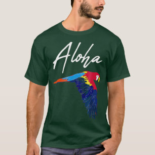 Hawaiian Shirt Aloha Parrot Tropical Luau Women