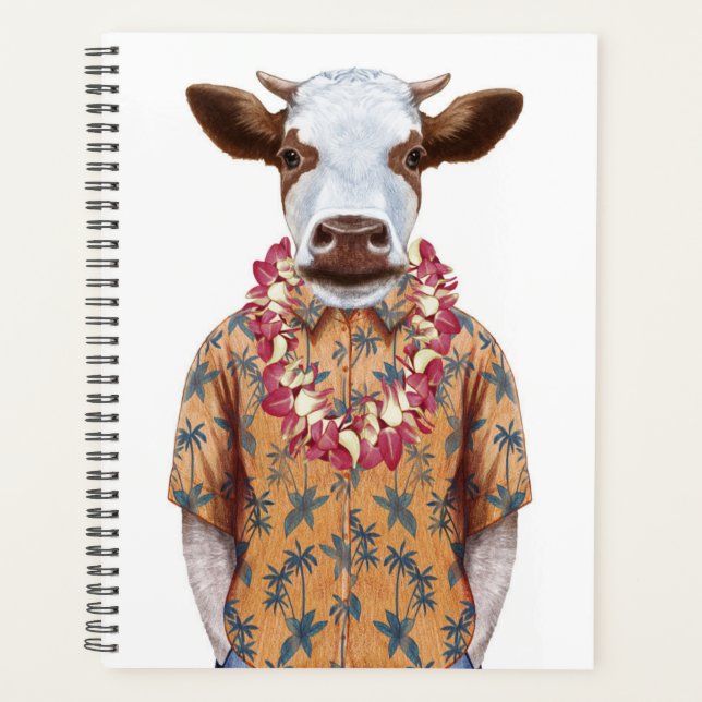 Hawaiian Shirt Cow Planner (Front)
