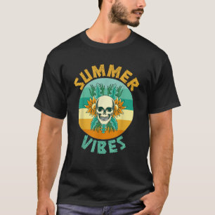 Hawaiian Skull Aloha Beaches Hawaii Goth Summer Vi T-Shirt