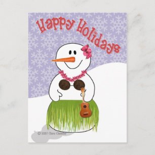 Hawaiian SnowWoman Postcard