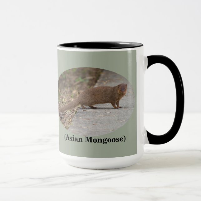 Hawaiian Squirrel (Asian Mongoose) Ringer Mug (Right)