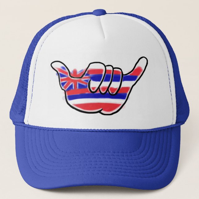 Hawaiian state flag shaka symbol artsy hat (Front)