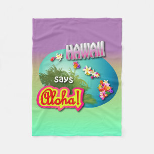 Hawaiian Style Fleece Blanket