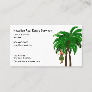 Hawaiian Style Real Estate Theme Business Card