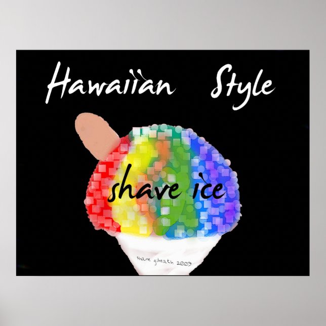 Hawaiian Style Shave Ice Art Print (Front)