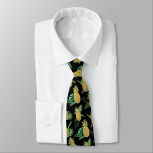 Hawaiian Summer Vacation Pineapple Tacky Pattern Tie