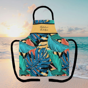 Hawaiian Sunrise Beach Colourful Tropical Apron