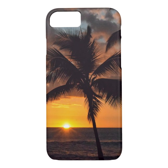 Hawaiian Sunset and Palm Tree - iPhone 8/7 Case (Back)