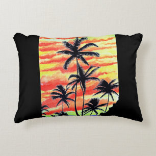 Hawaiian Sunset Coco Palms  Decorative Cushion