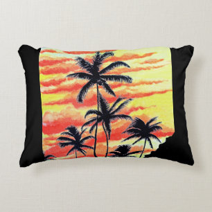 Hawaiian Sunset Coco Palms  Decorative Cushion