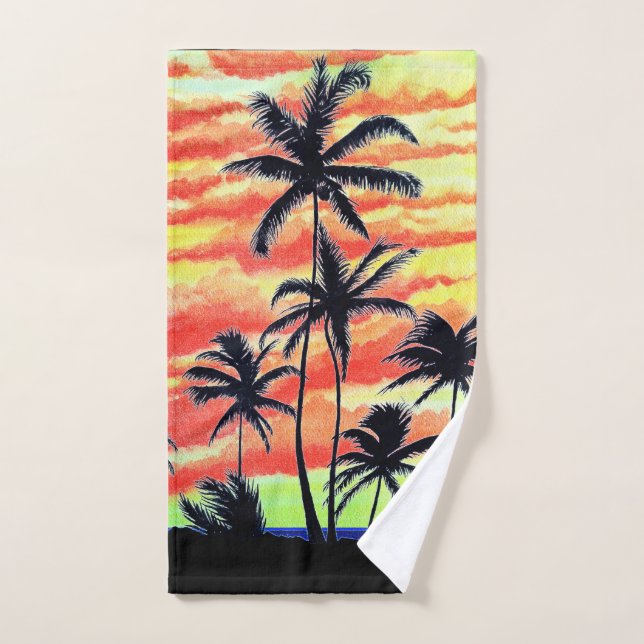 Hawaiian Sunset Coco Palms  Hand Towel (Hand Towel)