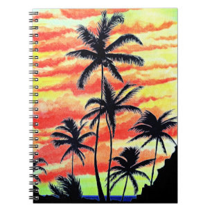 Hawaiian Sunset Coco Palms Notebook