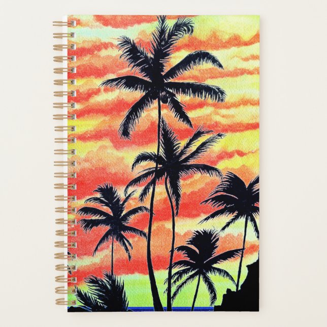 Hawaiian Sunset Coco Palms  Planner (Front)