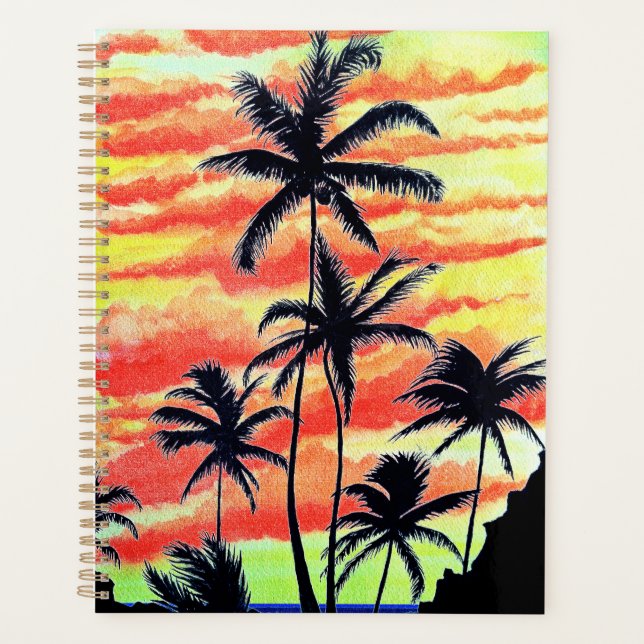Hawaiian Sunset Coco Palms  Planner (Front)