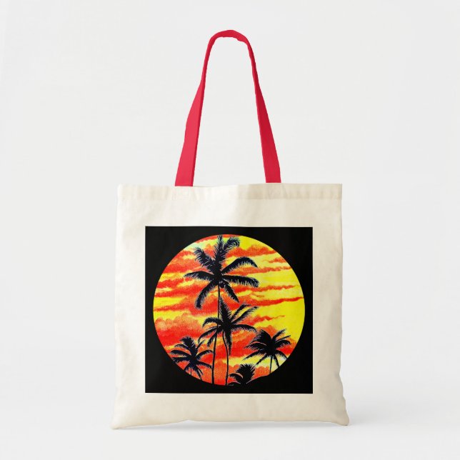 Hawaiian Sunset Coco Palms  Tote Bag (Front)