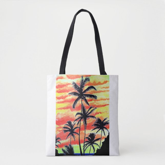 Hawaiian Sunset Coco Palms  Tote Bag (Front)