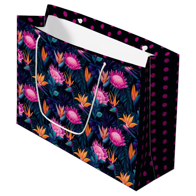 Hawaiian Sunset Glow: Protea Gift Bag (Front Angled)