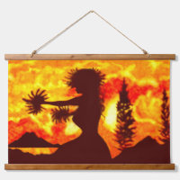 Hawaiian Sunset Hula Palms 