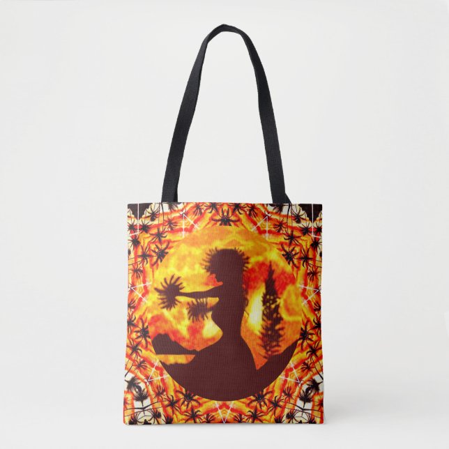 Hawaiian Sunset Hula Palms  Tote Bag (Front)