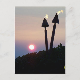 Hawaiian Sunset Luau Gifts Postcard