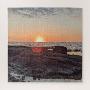 Hawaiian Sunset Ocean Landscape Photo Jigsaw Puzzle