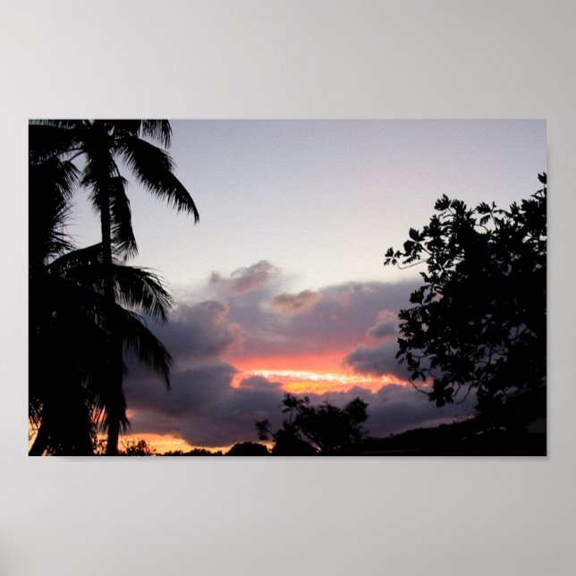 Hawaiian sunset poster (Front)