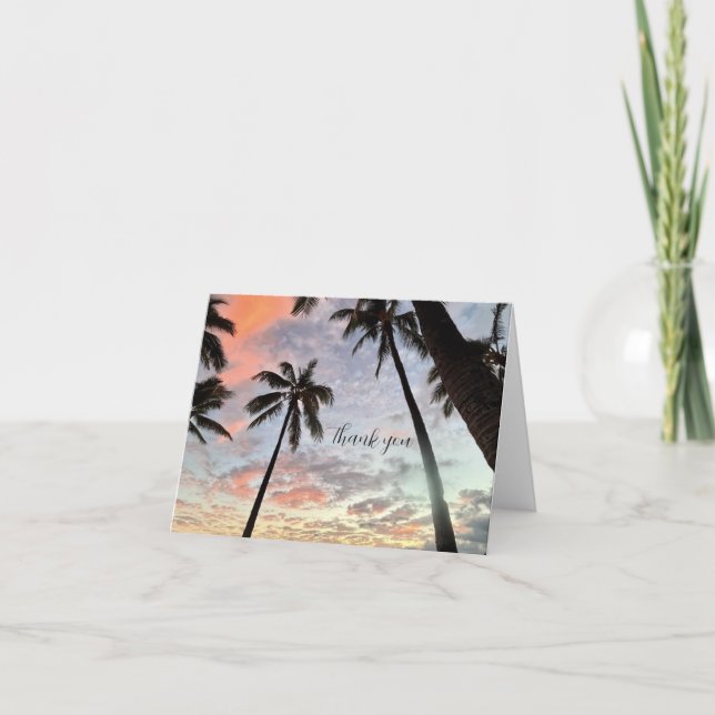 Hawaiian Sunset Thank You Card (Front)